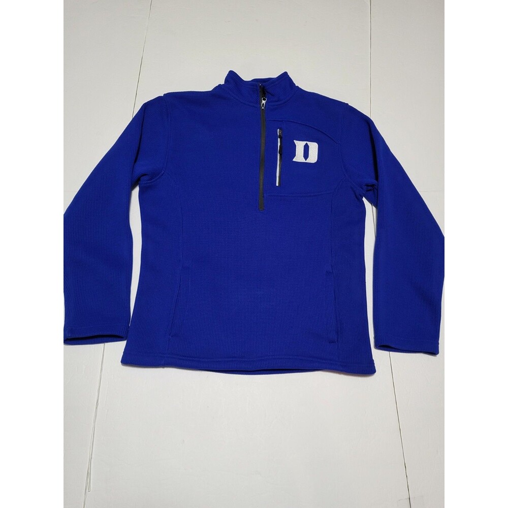 (#L6) Duke Blue Devils 1/4 Zip Thermal Pullover Colosseum Size Small Blue